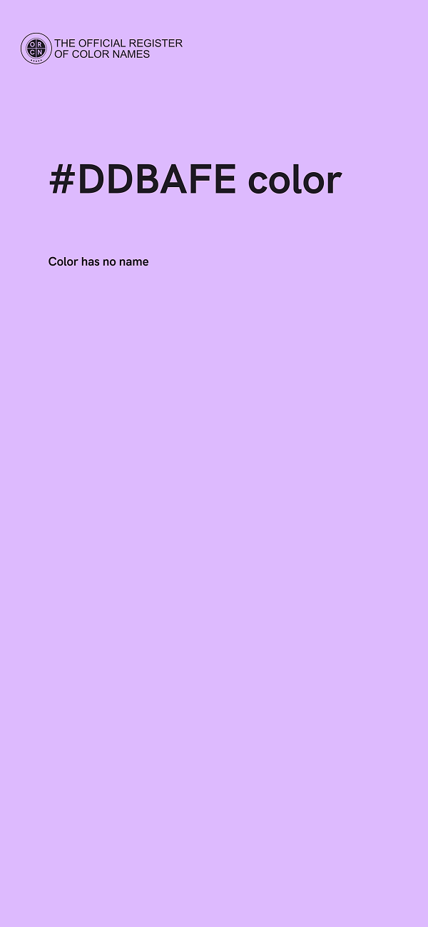 #DDBAFE color image