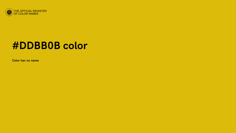 #DDBB0B color image