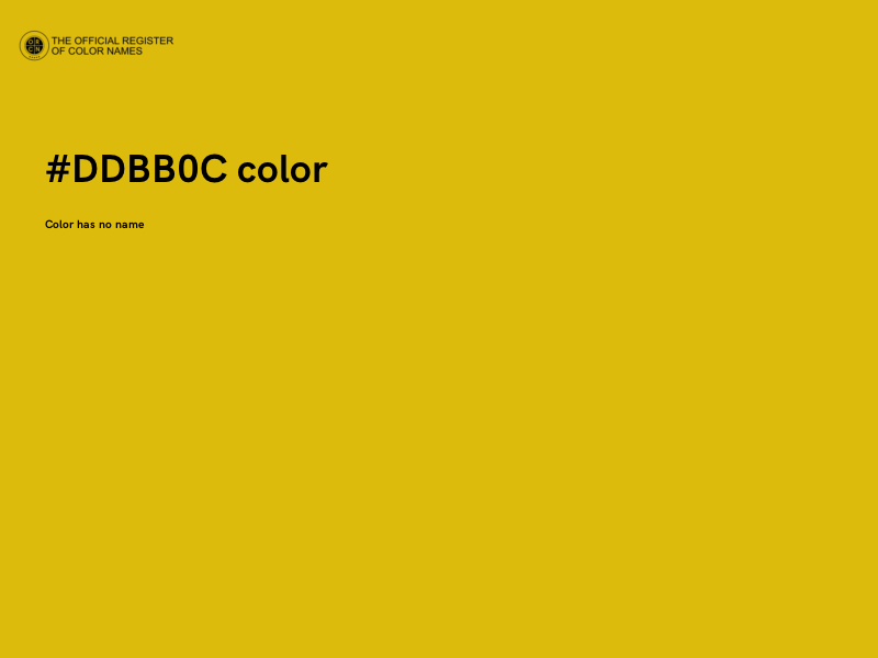 #DDBB0C color image