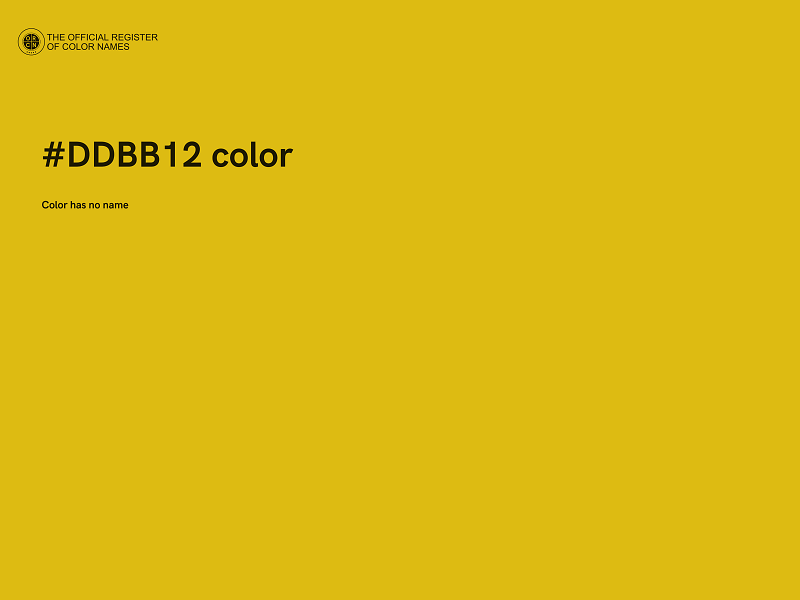 #DDBB12 color image