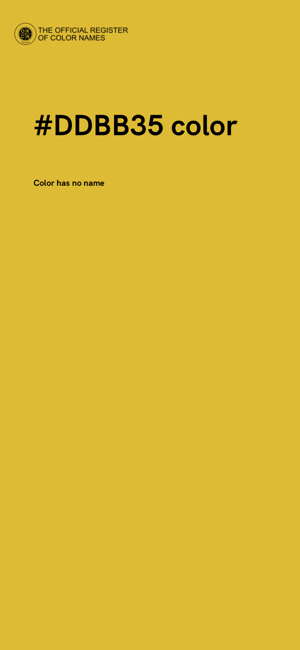 #DDBB35 color image