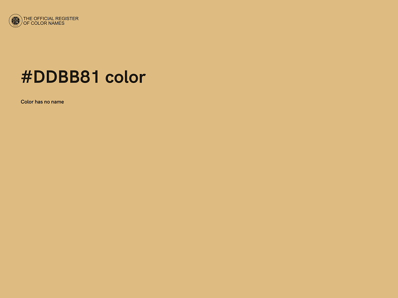 #DDBB81 color image