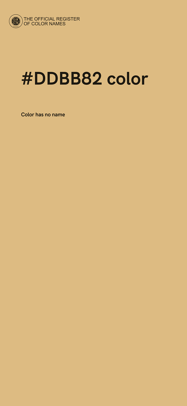 #DDBB82 color image