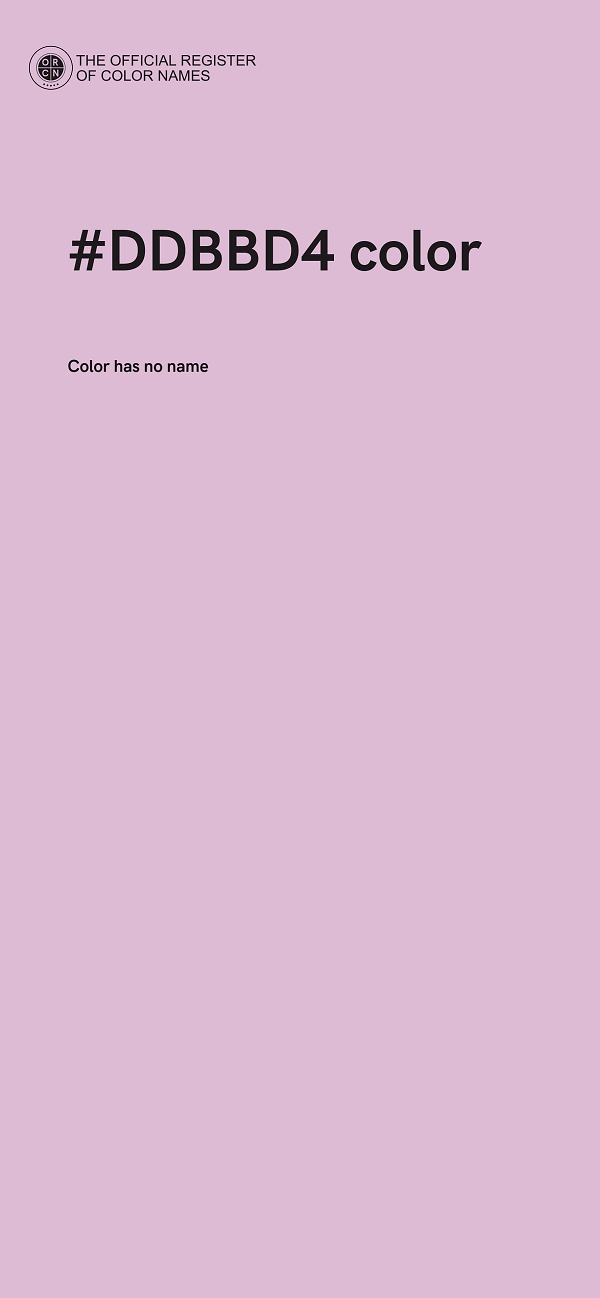 #DDBBD4 color image