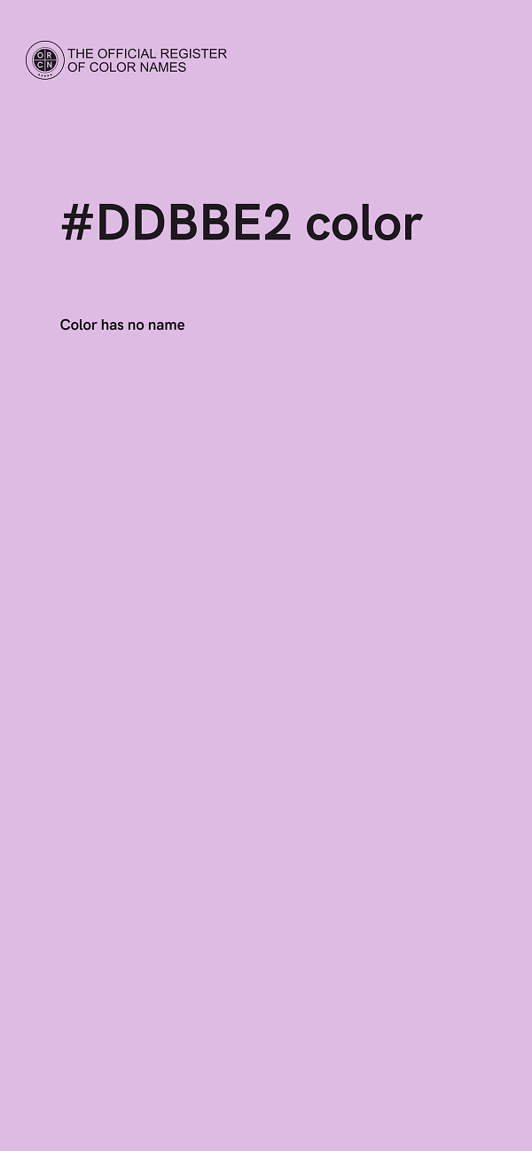#DDBBE2 color image