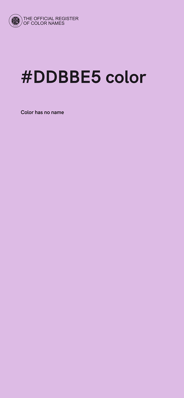 #DDBBE5 color image