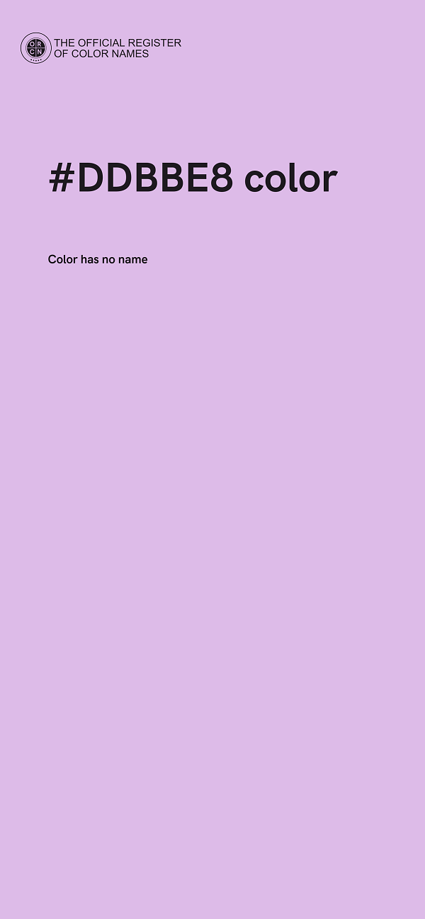 #DDBBE8 color image