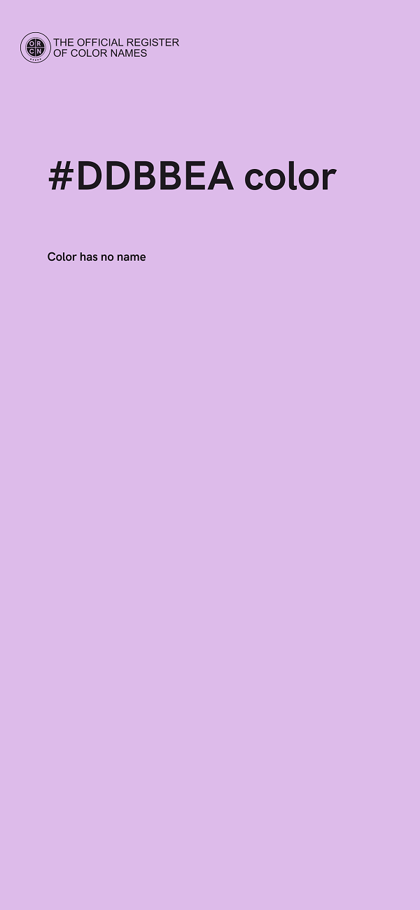 #DDBBEA color image