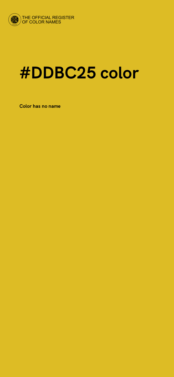 #DDBC25 color image
