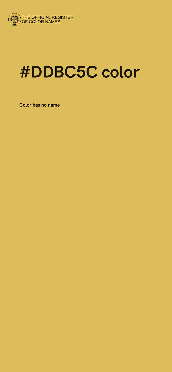 #DDBC5C color image