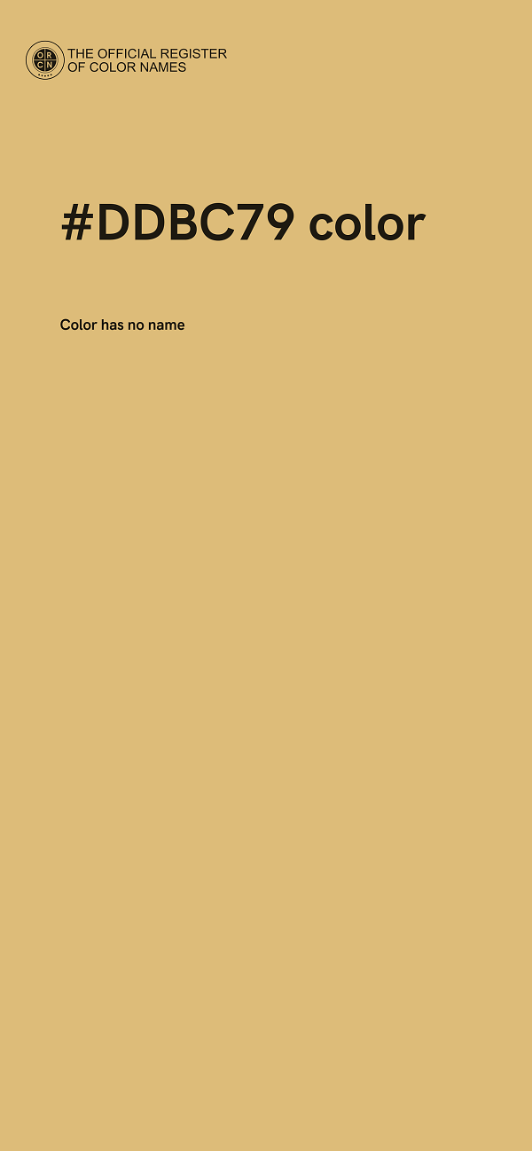 #DDBC79 color image