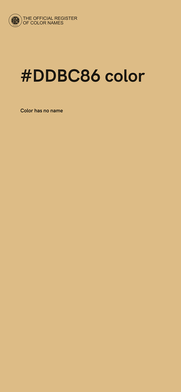 #DDBC86 color image