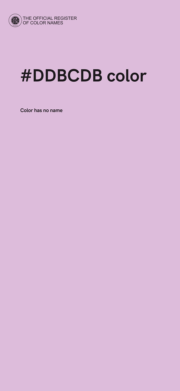 #DDBCDB color image