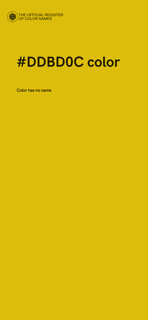#DDBD0C color image