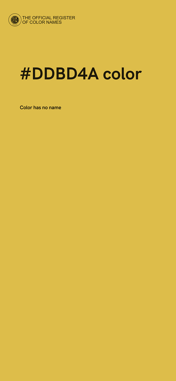 #DDBD4A color image