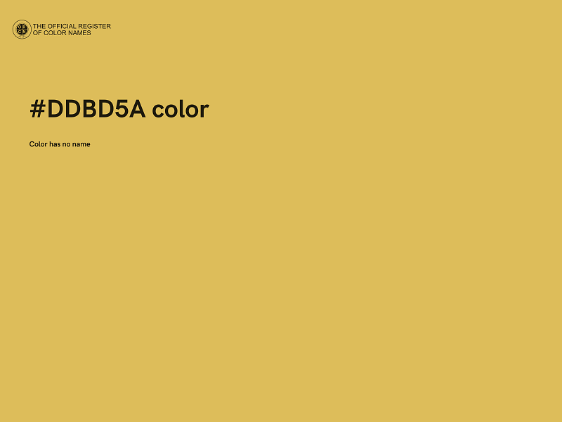 #DDBD5A color image