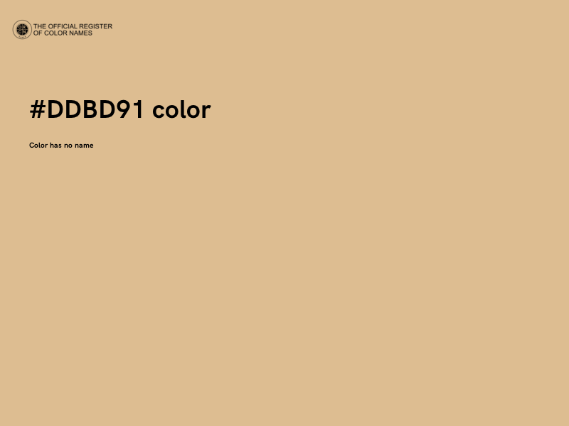 #DDBD91 color image