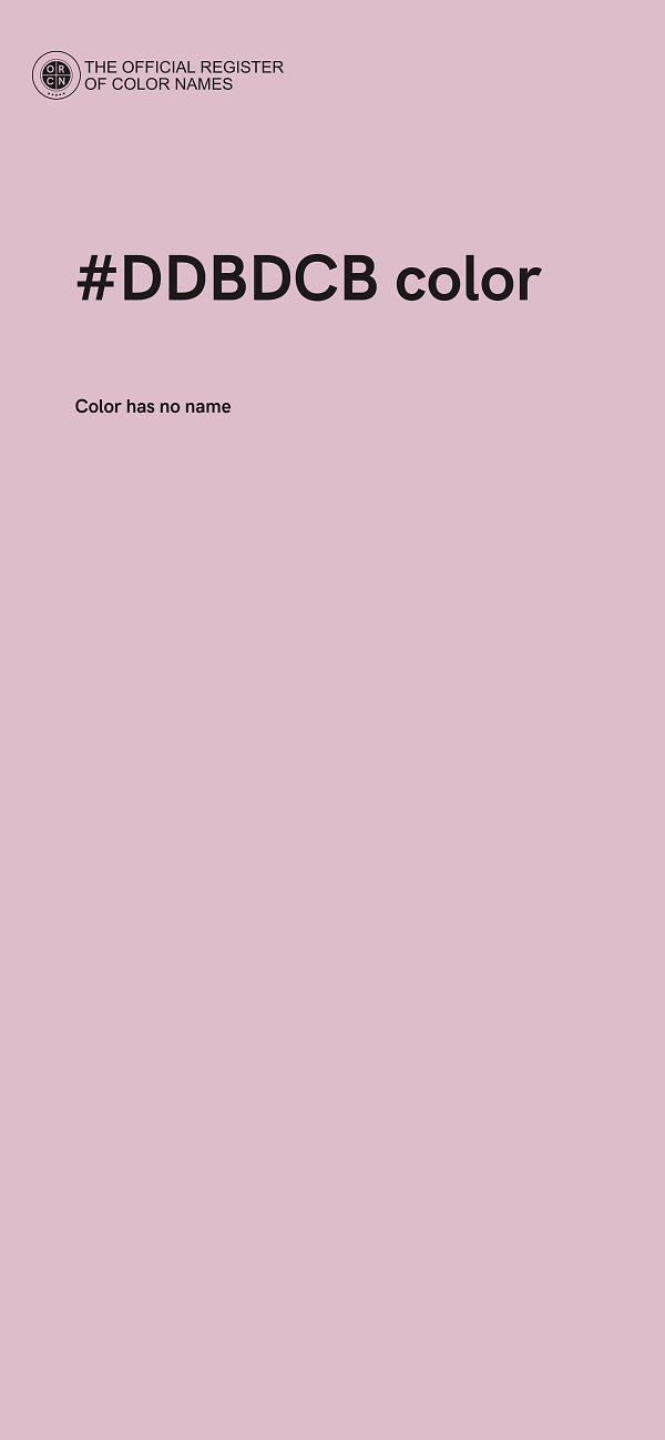#DDBDCB color image