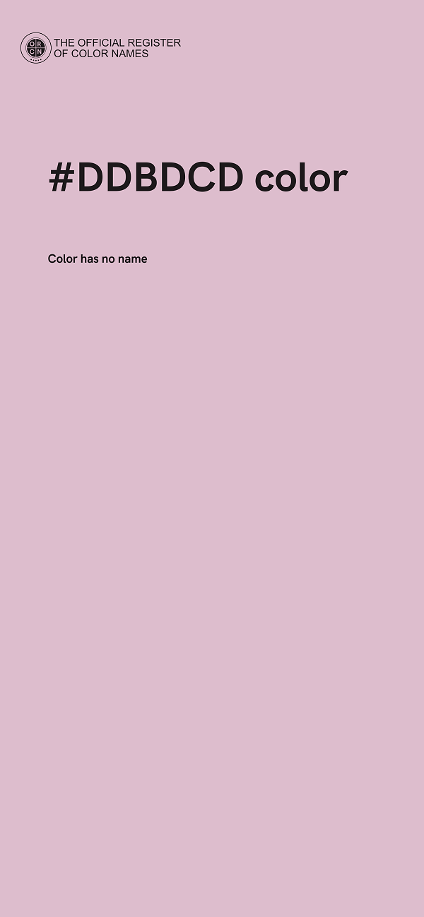 #DDBDCD color image