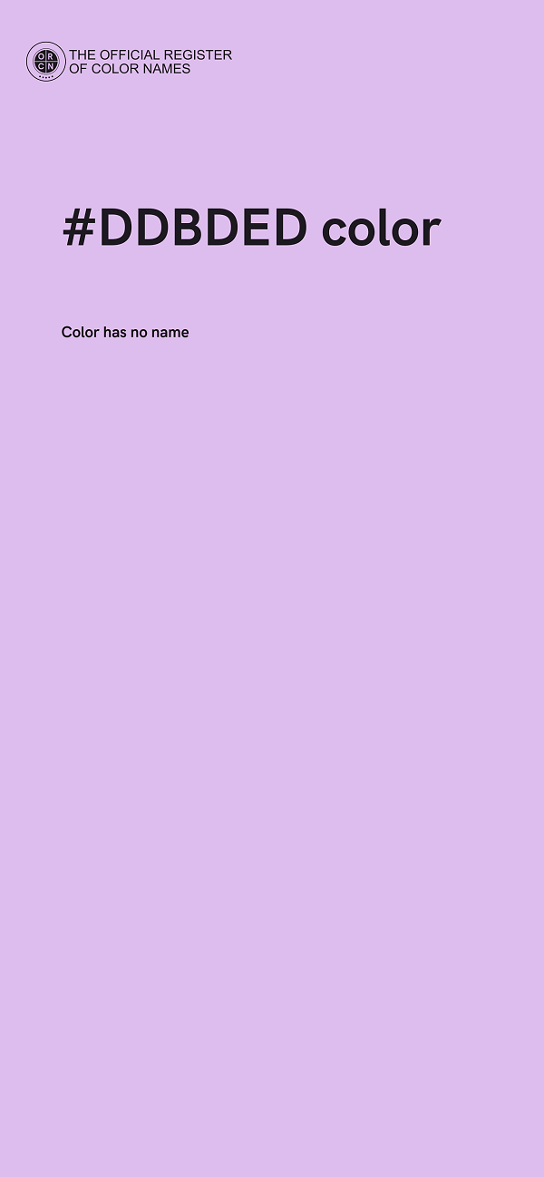 #DDBDED color image