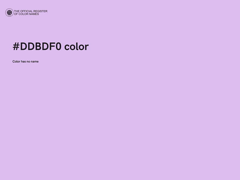 #DDBDF0 color image