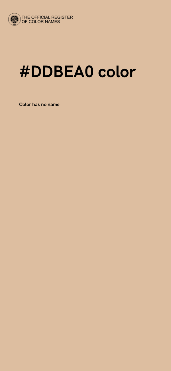#DDBEA0 color image