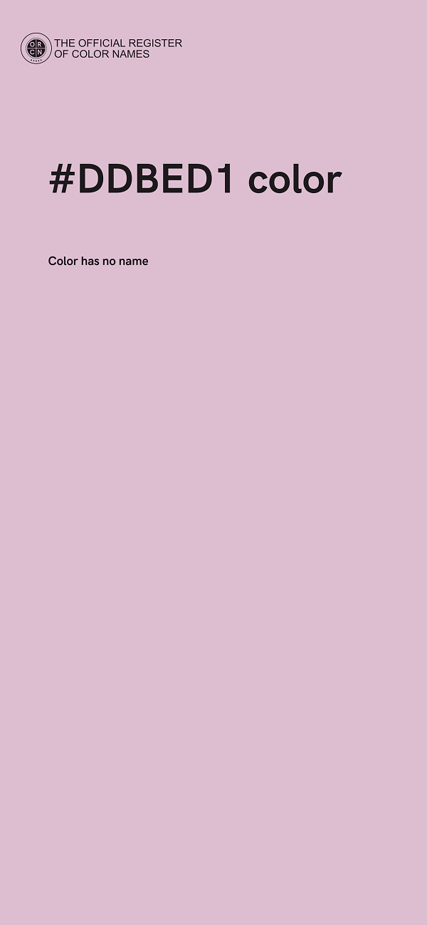#DDBED1 color image