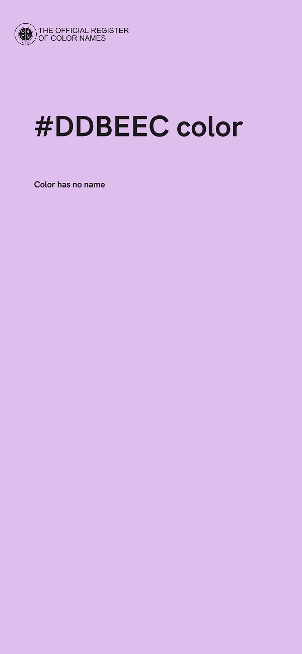 #DDBEEC color image