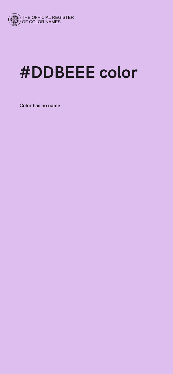#DDBEEE color image