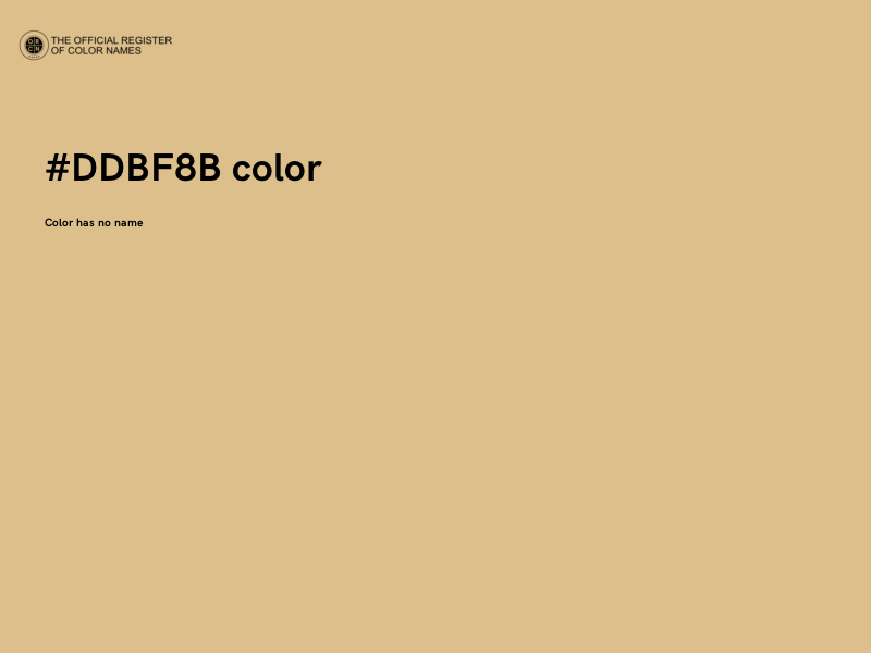 #DDBF8B color image