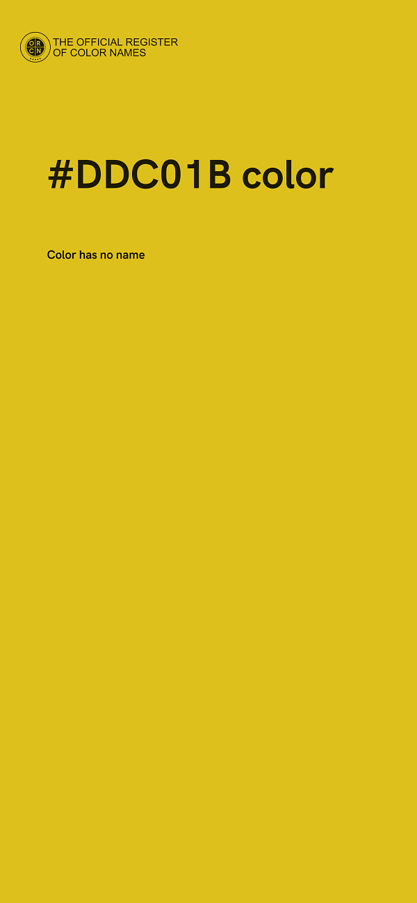 #DDC01B color image