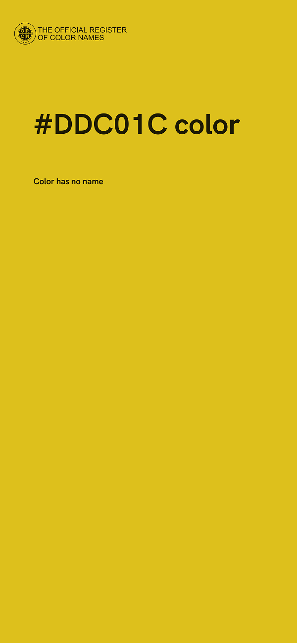 #DDC01C color image