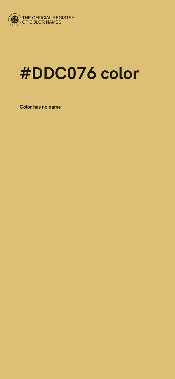 #DDC076 color image