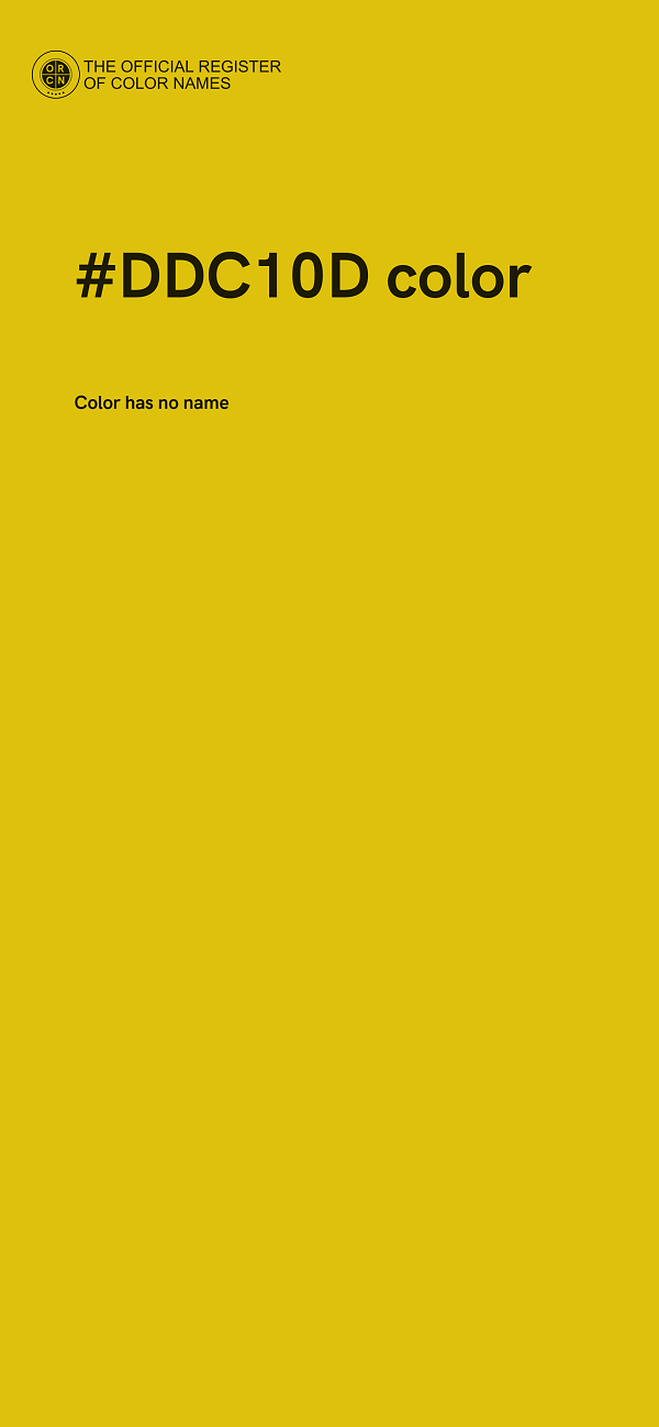 #DDC10D color image