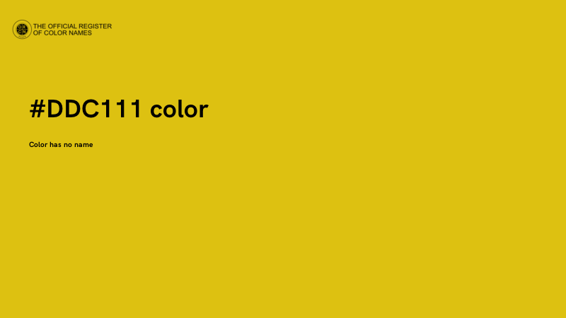 #DDC111 color image