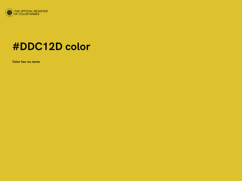 #DDC12D color image