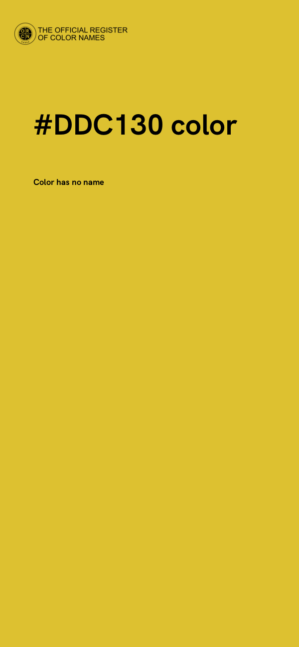#DDC130 color image