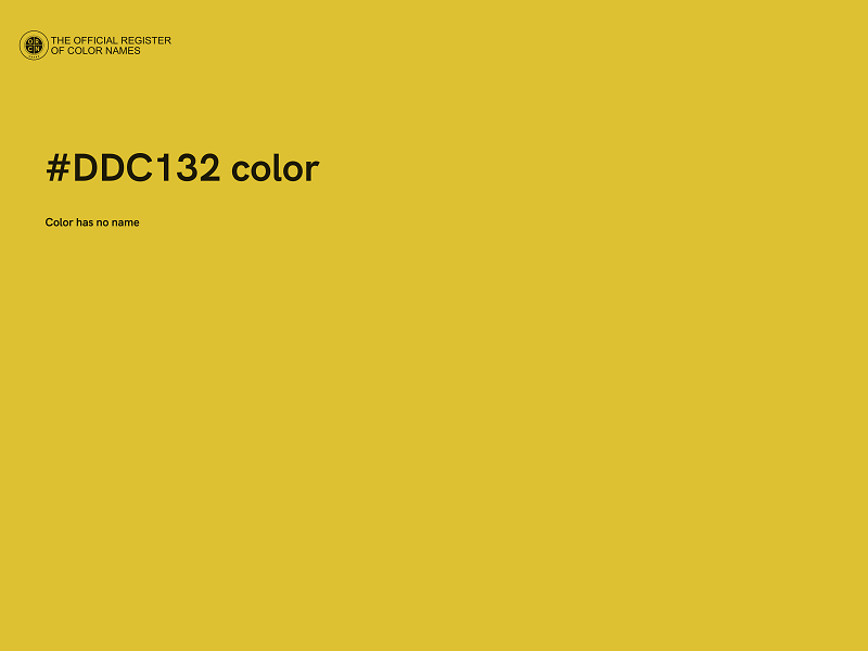 #DDC132 color image