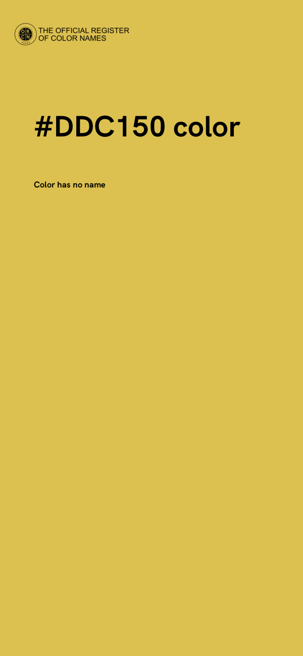 #DDC150 color image