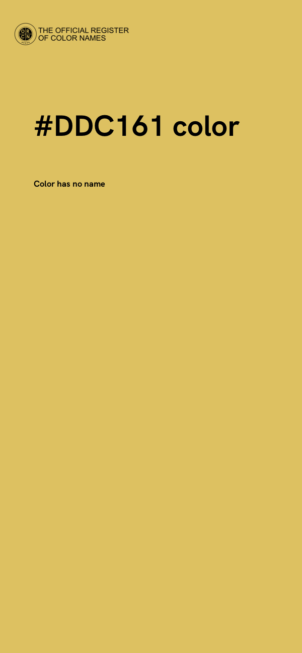 #DDC161 color image