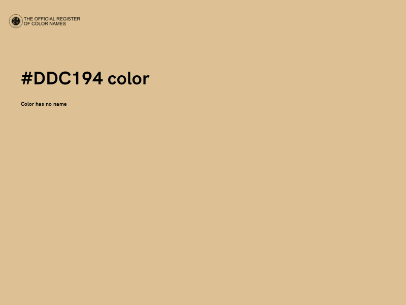 #DDC194 color image