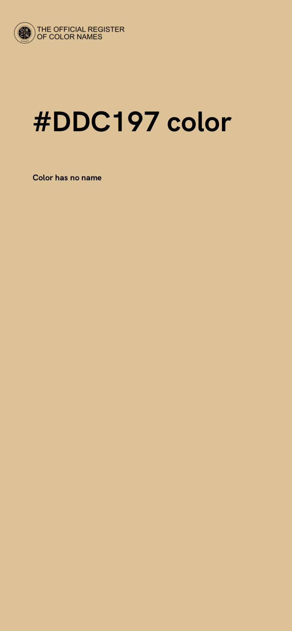 #DDC197 color image