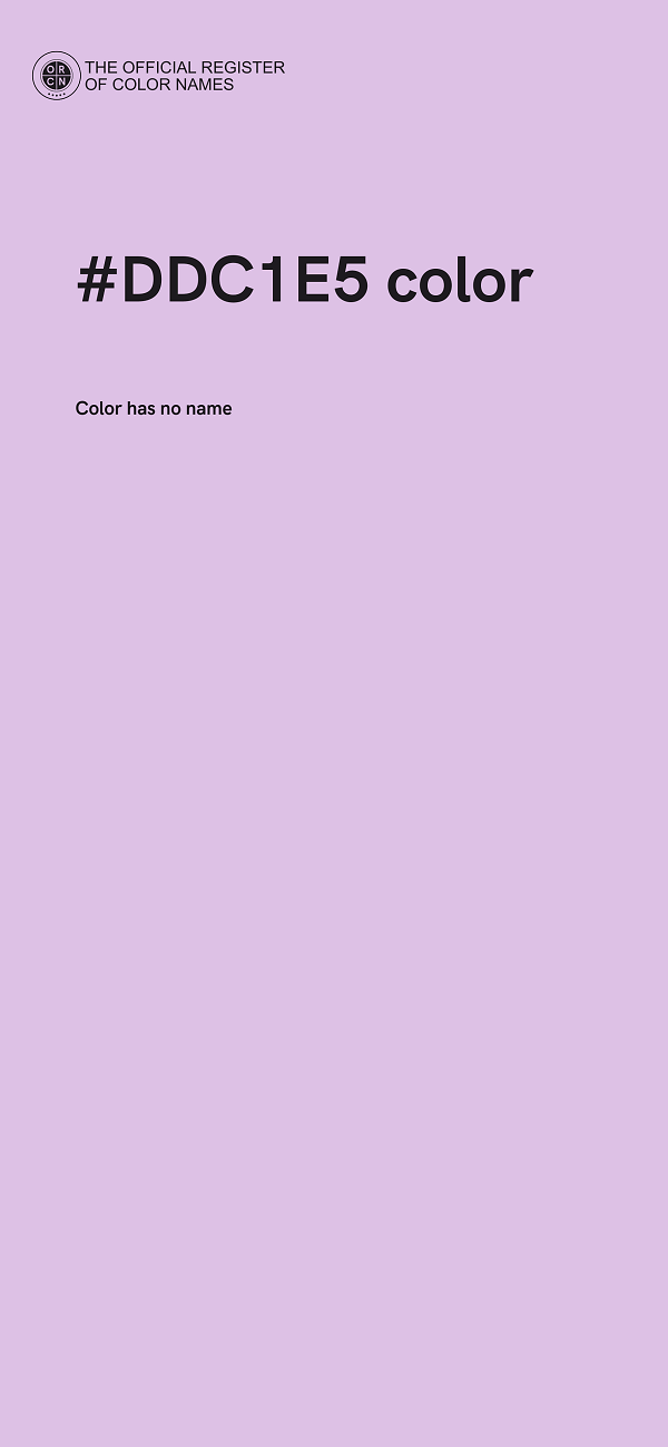 #DDC1E5 color image