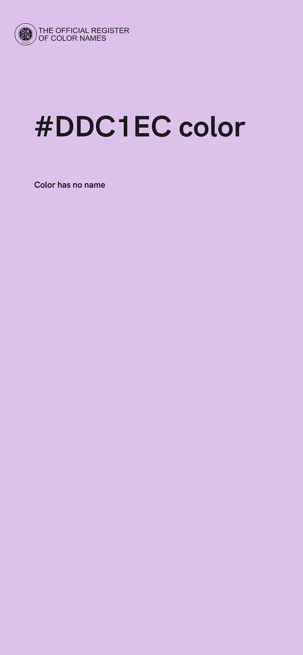 #DDC1EC color image