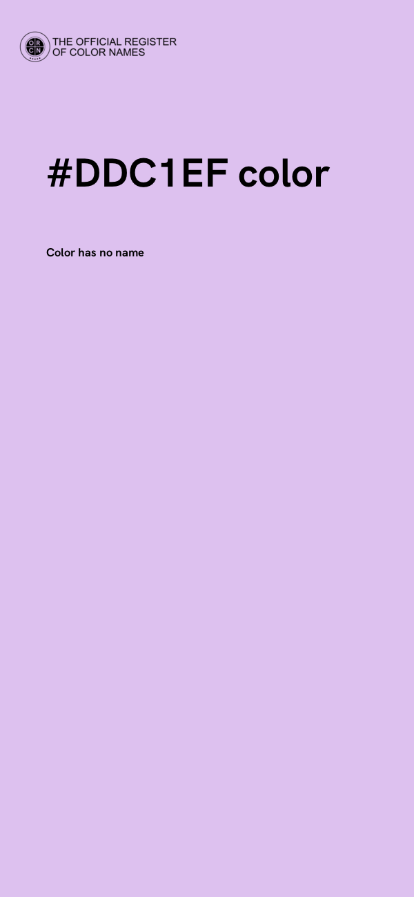#DDC1EF color image