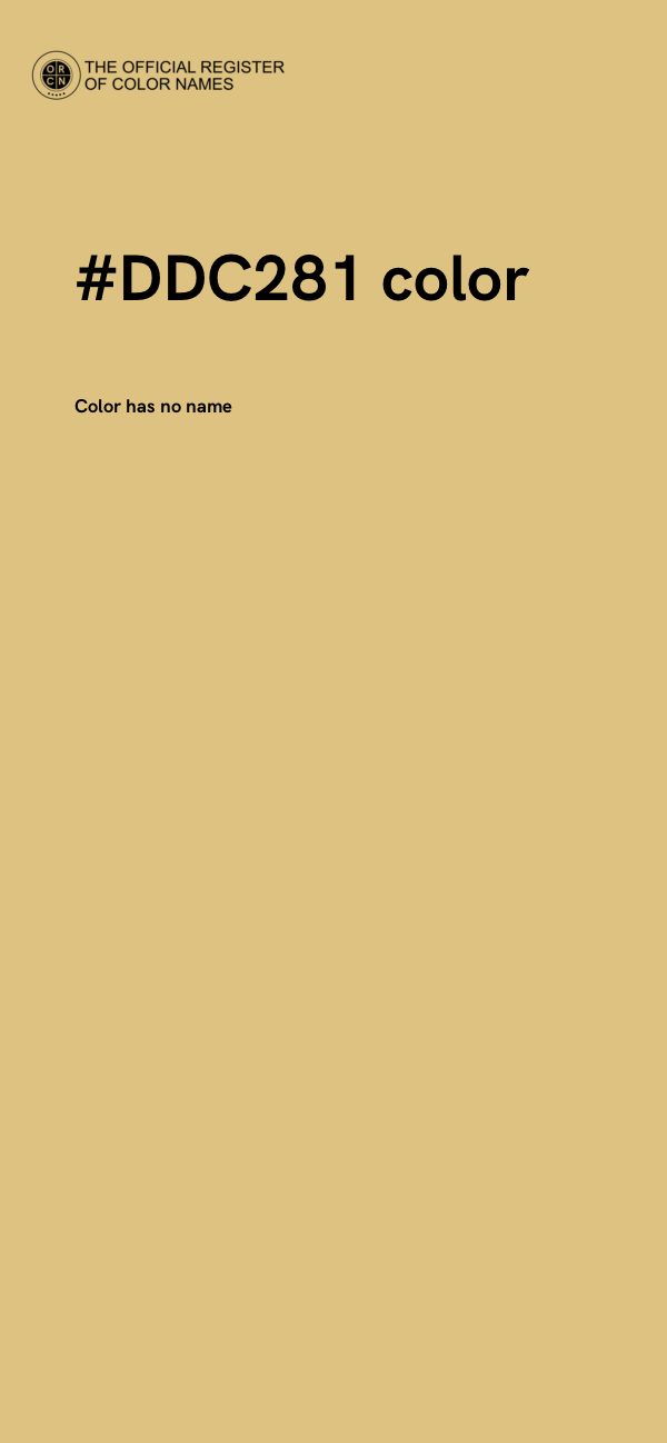 #DDC281 color image
