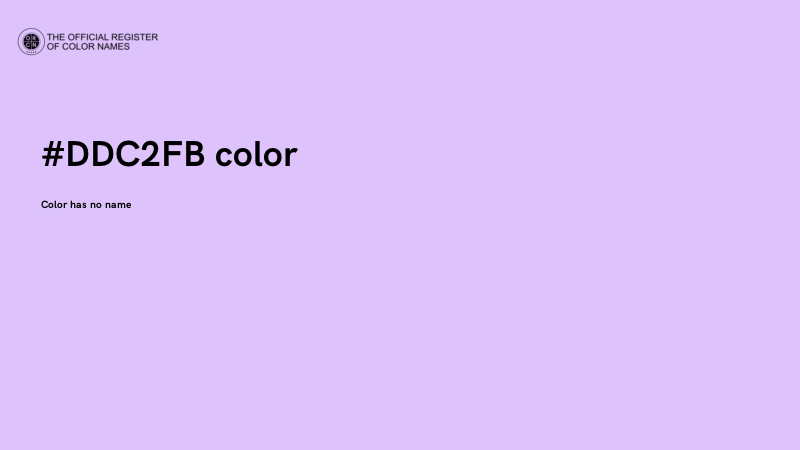 #DDC2FB color image