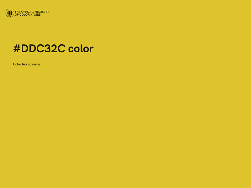 #DDC32C color image