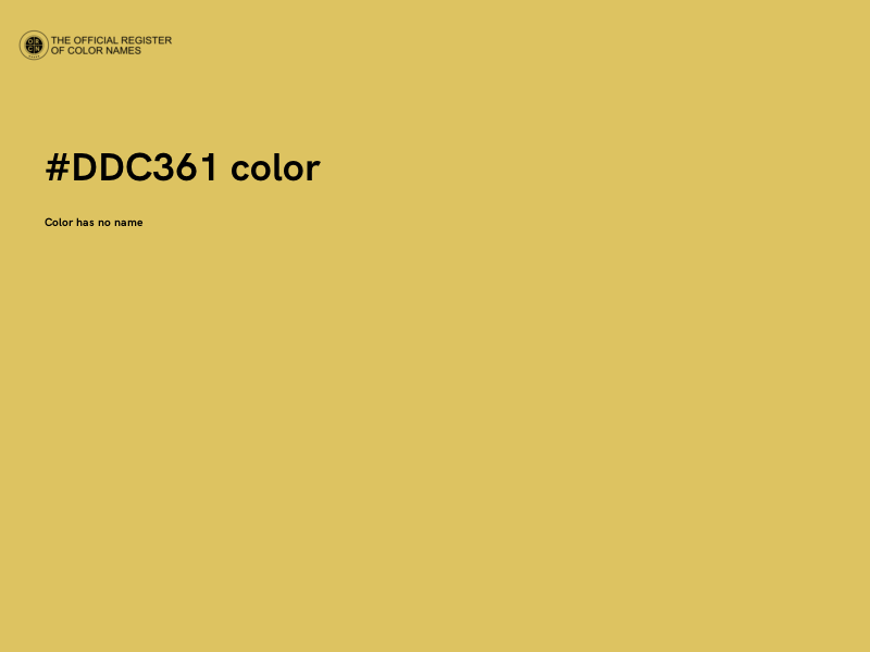 #DDC361 color image