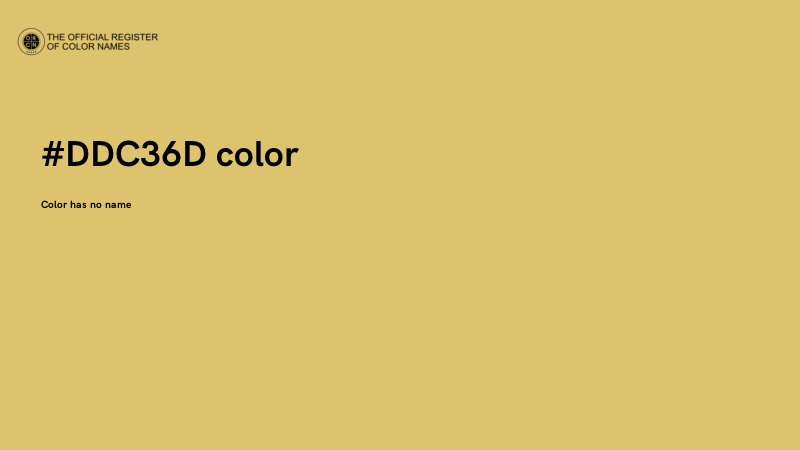 #DDC36D color image